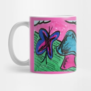 Butterfly and Mushroom Mug